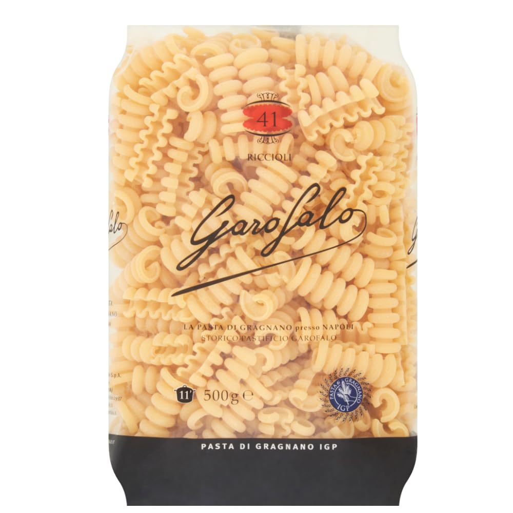 Garofalo Riccioli 500 g - Italian Short Pasta Made with Durum Wheat Semolina