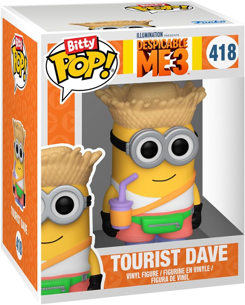 Funko Bitty POP! Minions - Tourist Dave, Tourist Jerry, Kyle & Mystery Mini Figure Vinyl Set (73038) 7