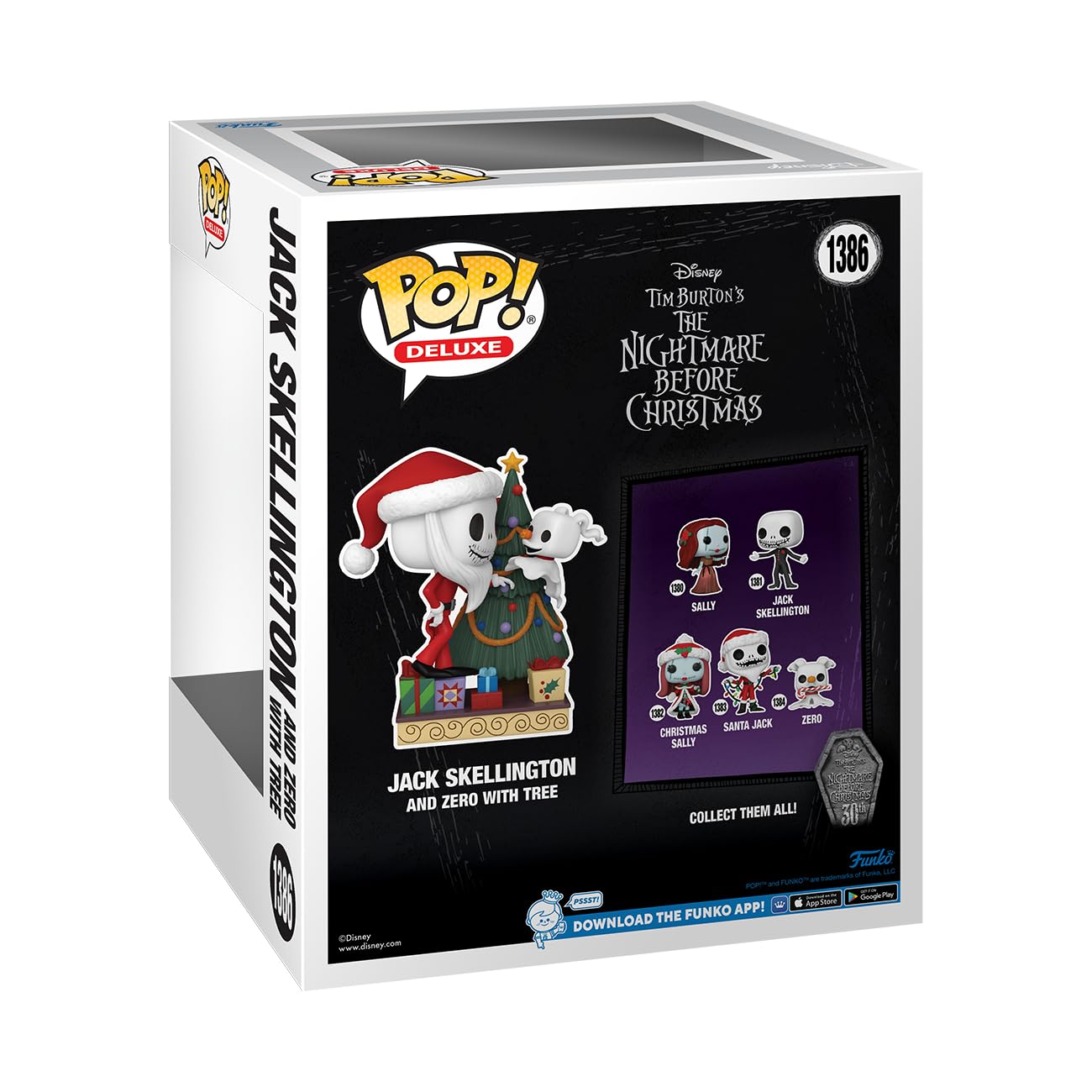 Funko Pop! Deluxe: Disney's The Nightmare Before Christmas 30th - Jack Skellington & Zero with Tree Vinyl Figure