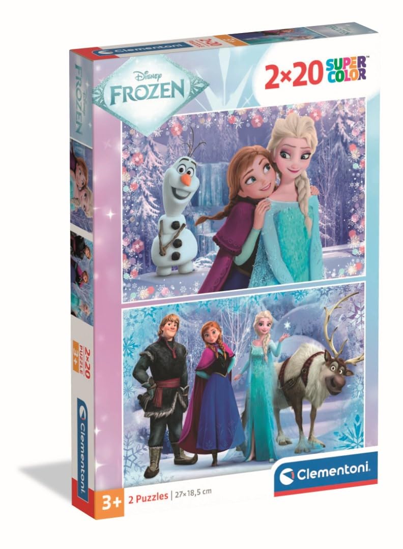 Clementoni Disney Frozen Jigsaw Puzzles - 2 x 20 Pieces, Ages 3+