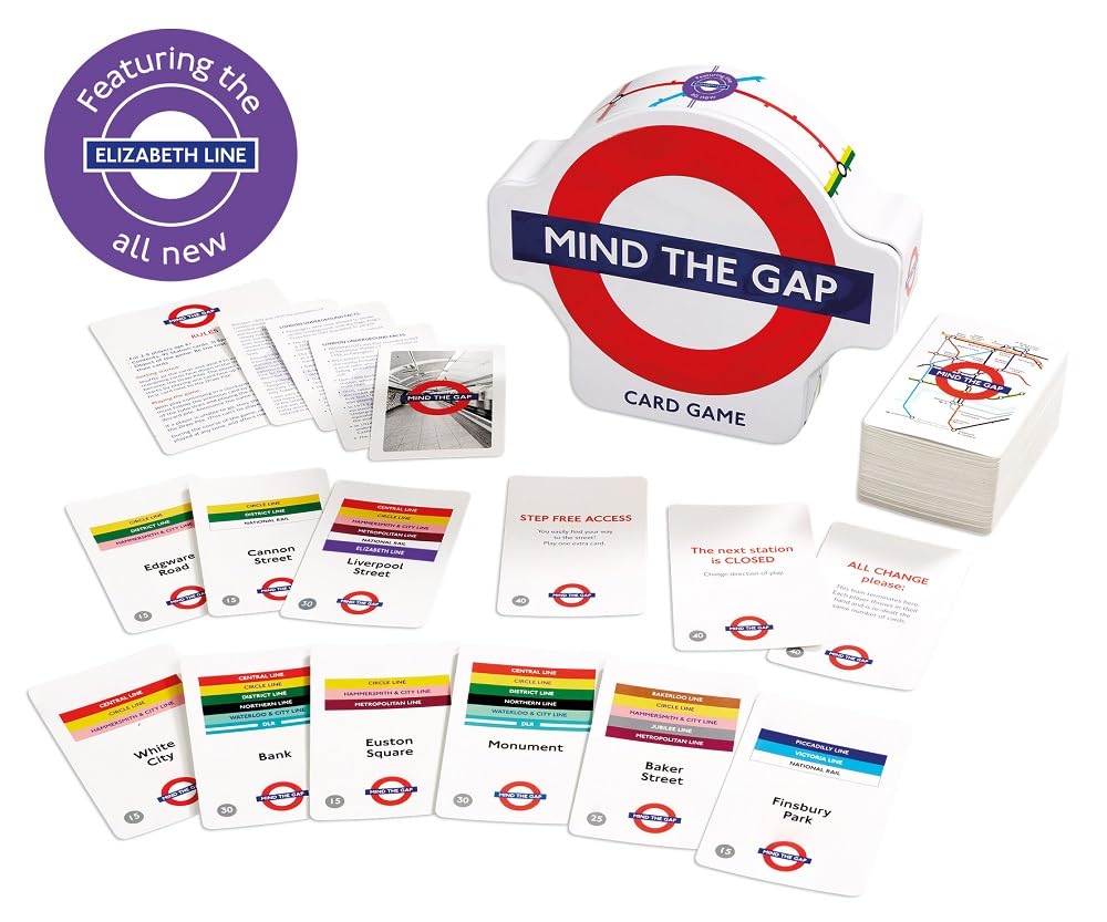 Gibsons Mind the Gap London Underground Travel Card Game | 2-8 Players | Ages 6+