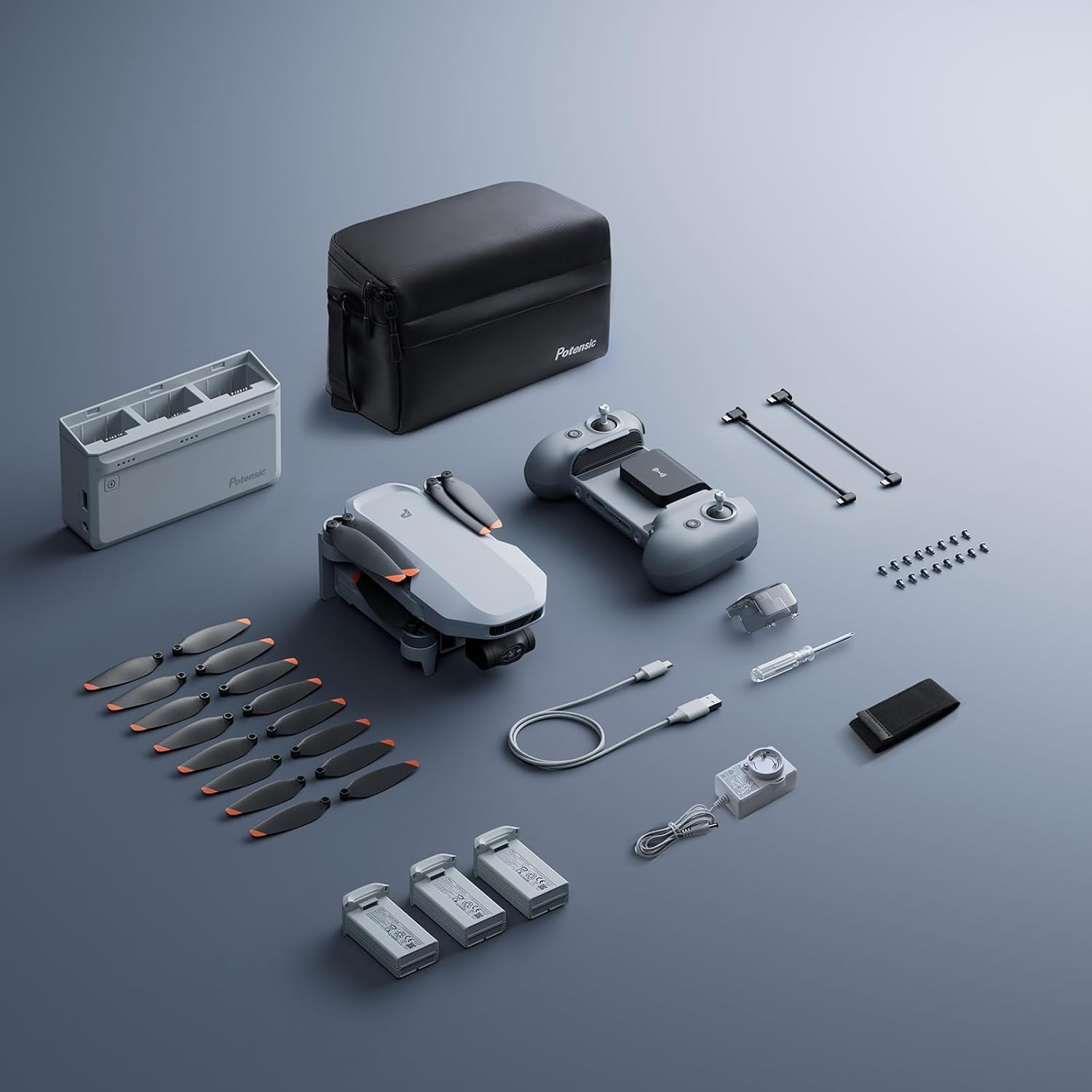 Potensic ATOM 2 Drone with 4K HDR Camera, 8K Photo, Under 249g - Fly More Combo 18