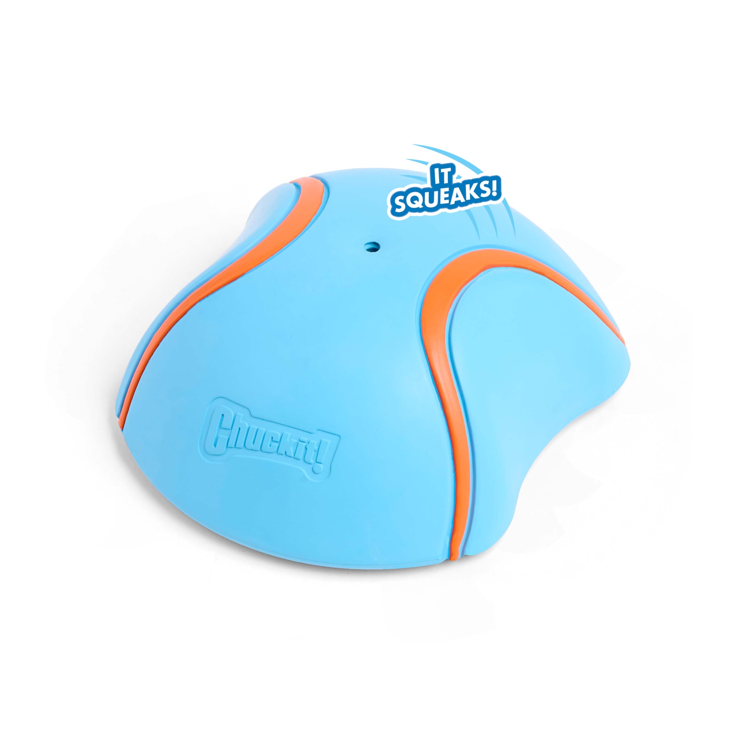 Chuckit! Indoor Super Slider Dog Toy - Glides on Floors | Squeaker Included | Blue Size M 4