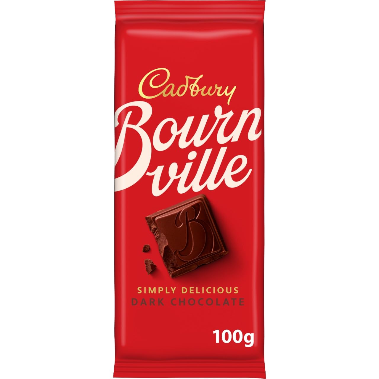 Cadbury Bournville Dark Chocolate Bar, Rich & Smooth, 100g