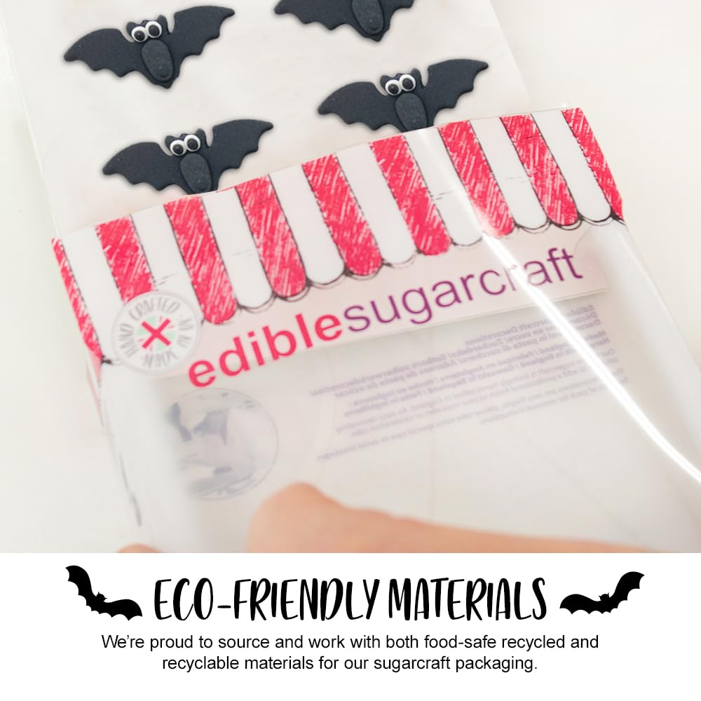 Anniversary House - 6pcs Halloween Vampire Bats Edible Cake Toppers 5