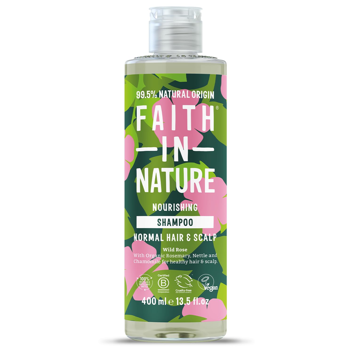 Faith In Nature - Wild Rose Shampoo for Normal Hair & Scalp (400ml)