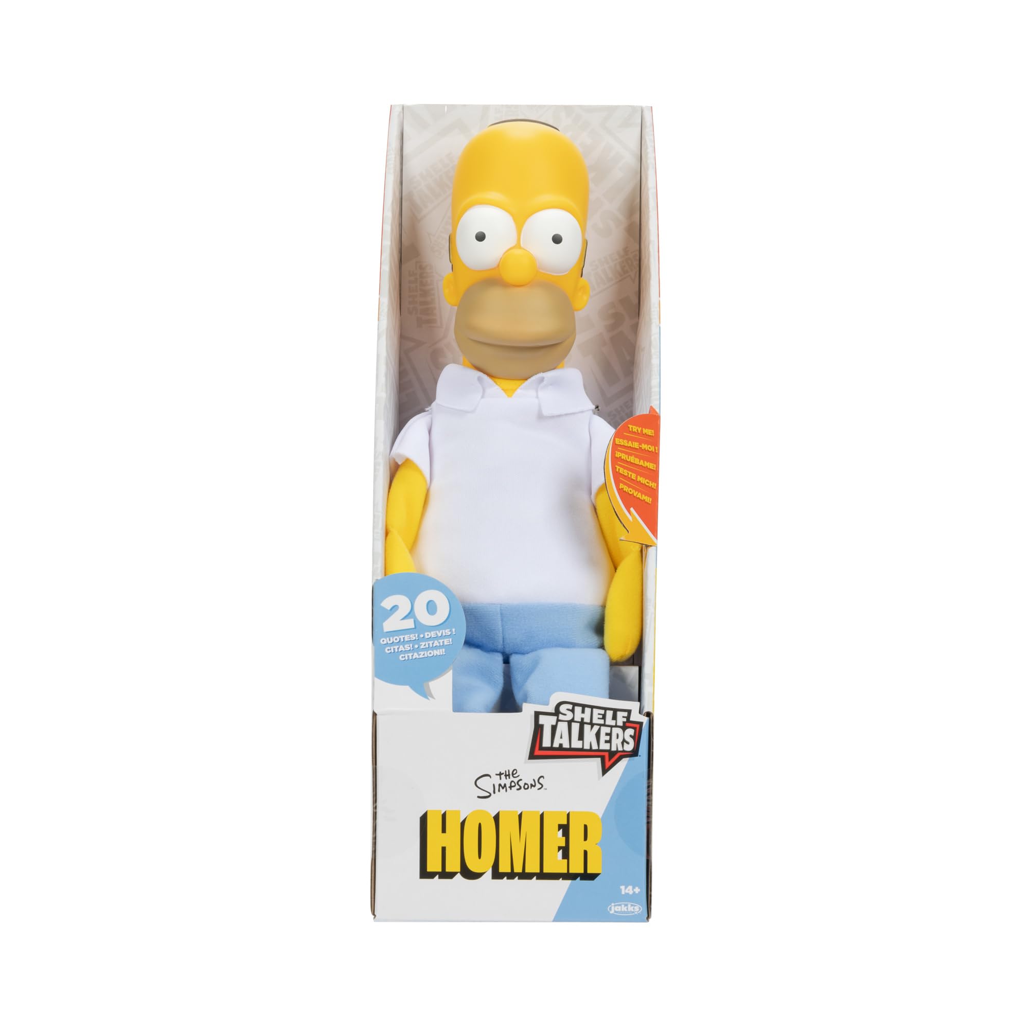 THE SIMPSONS Homer Simpson Shelf Talker - 30cm Plush with 20 Iconic Phrases 12