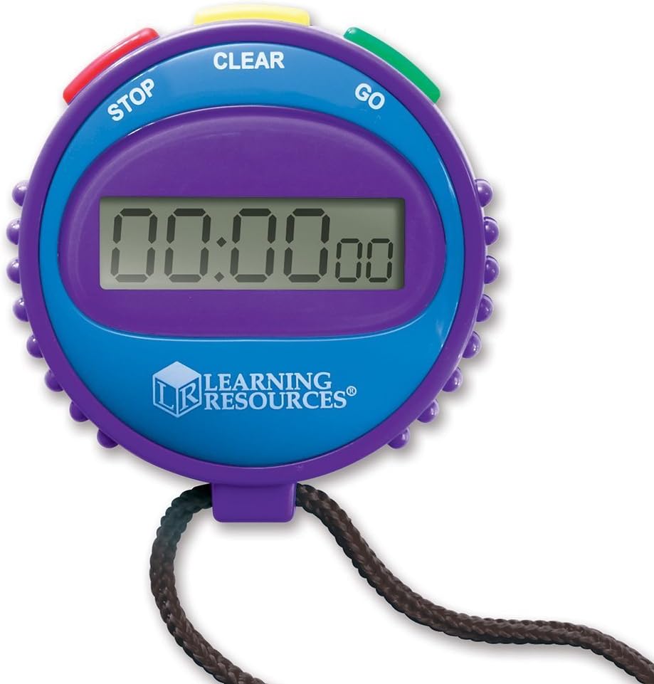 Learning Resources Simple 3-Button Stopwatch - Educational Timer for Kids Ages 5+ 3