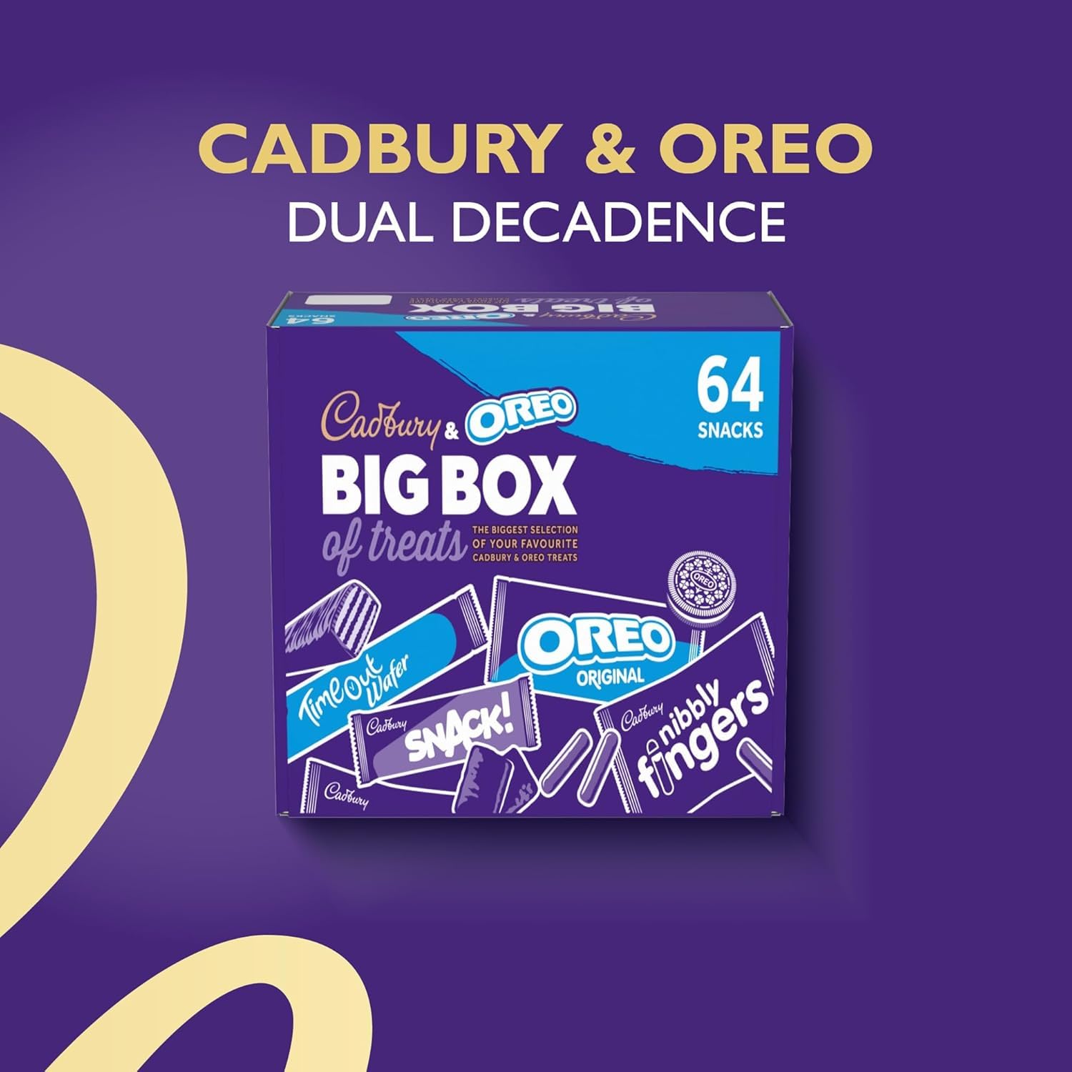 Cadbury & OREO Big Box of Treats - 64 Assorted Chocolates and Snacks, 1618 g
