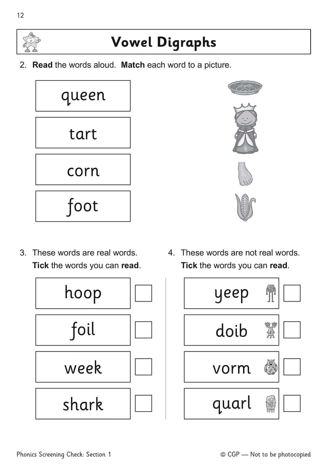 CGP KS1 English Phonics Buster - Year 1 Phonics Screening Check Study Aid | Paperback | 2018