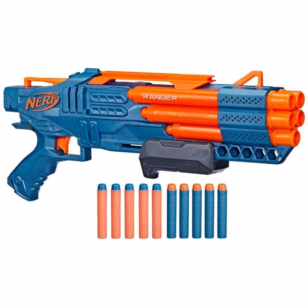 Nerf Elite 2.0 Ranger PD-5 Blaster - 5-Barrel Pump-Action Foam Dart Gun