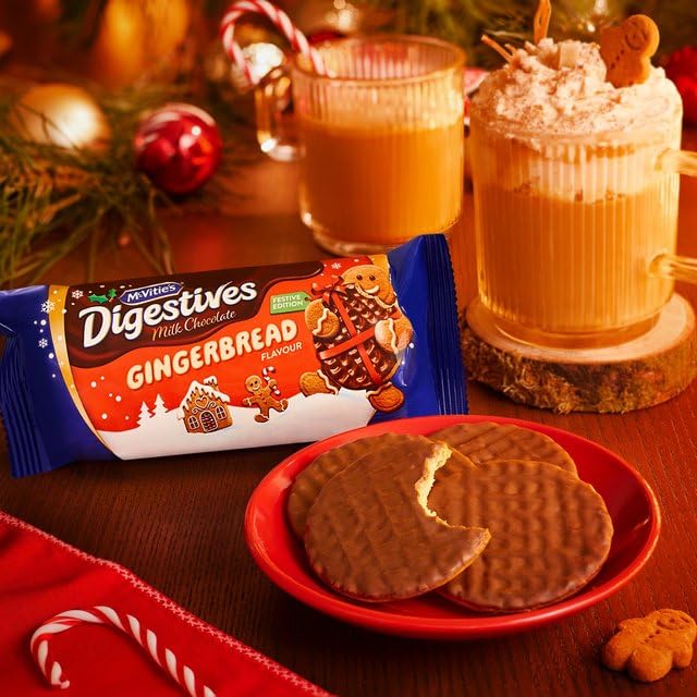 McVitie's Gingerbread Chocolate Digestive Christmas Biscuits 266g