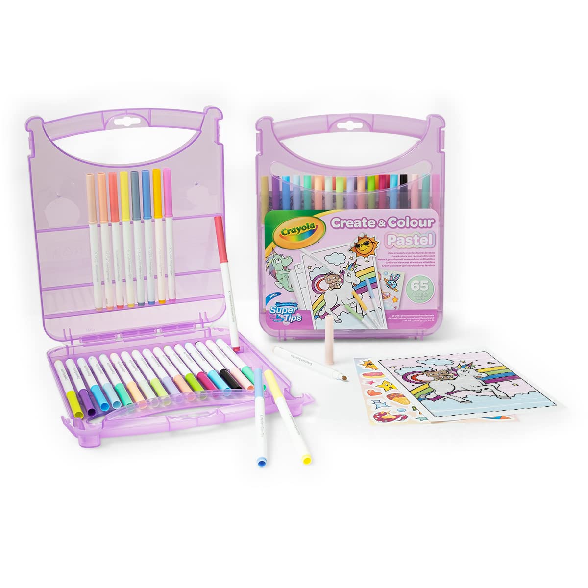 CRAYOLA Pastel Create & Carry Case - 65+ Piece Art Set for Kids Ages 4+ 4