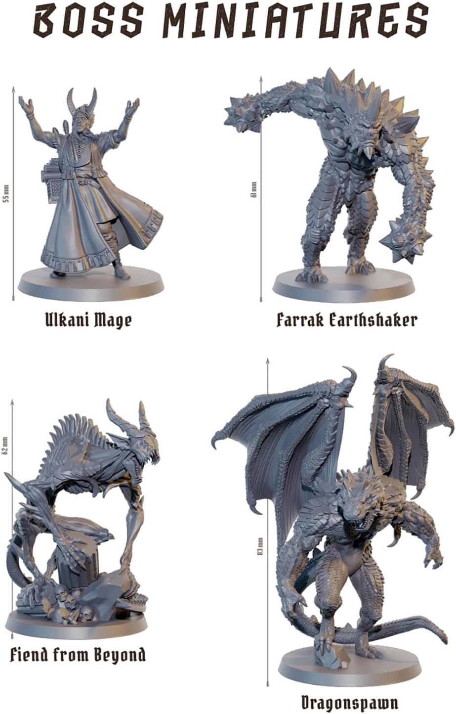 Mighty Boards Fateforge Chronicles of Kaan Boss Miniatures Set