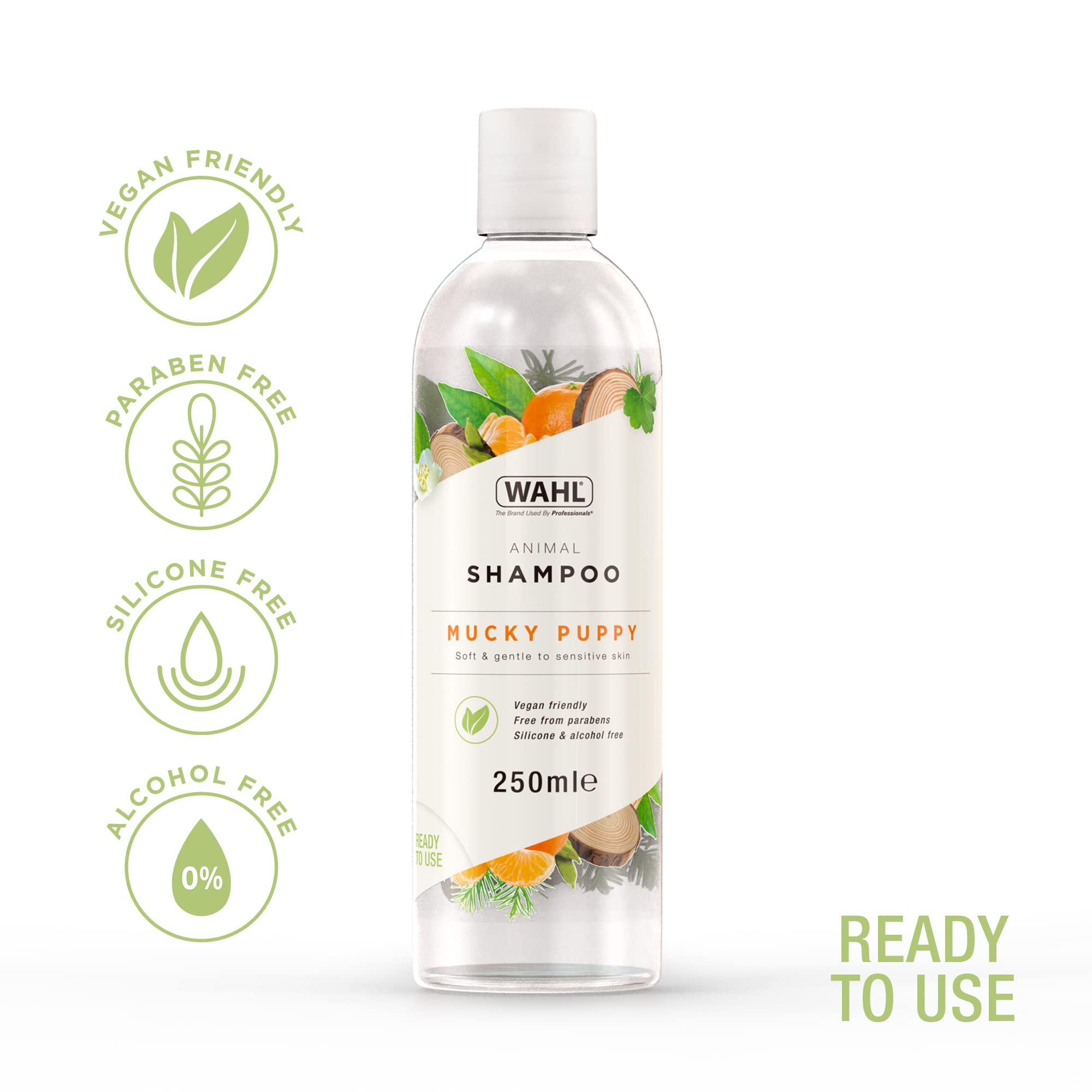 Wahl Mucky Puppy Shampoo - Gentle Formula with Aloe Vera for Sensitive Skin | 250ml Citrus Scent