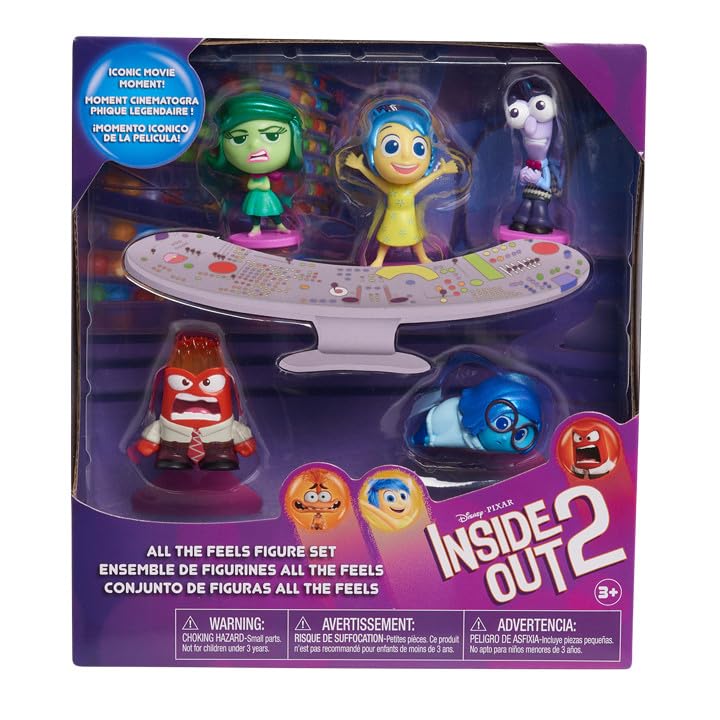 Inside Out 2 All the Feels Figure Set - 5 Mini Emotion Figures for Kids 3+ 3