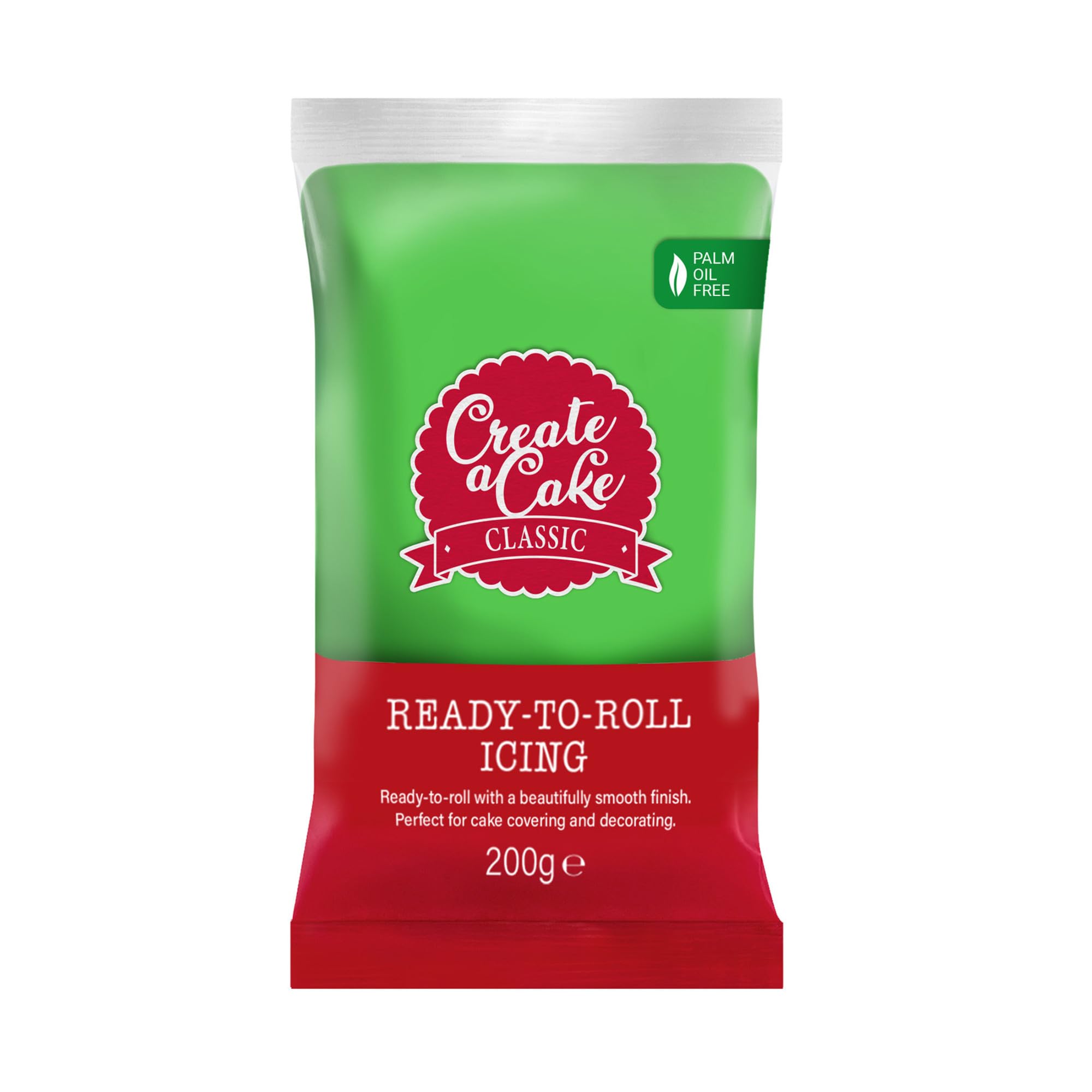 Create A Cake Ready To Roll Icing - Green Fondant Sugar Paste for Decorating | 200g