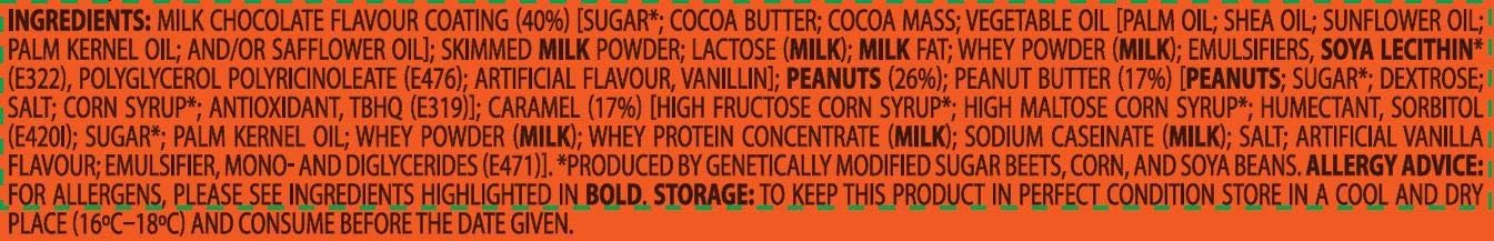 Reese's Nutrageous Peanut Butter Bar – Pack of 18 (47g Each)