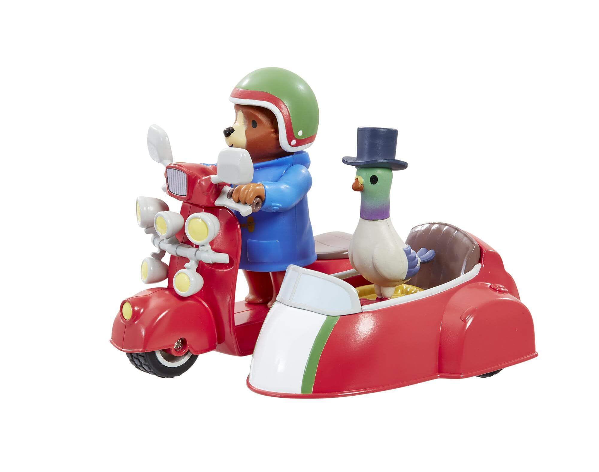 Rainbow Designs Paddington Bear Bike and Side Car Playset - Action Figure Vehicle for Kids