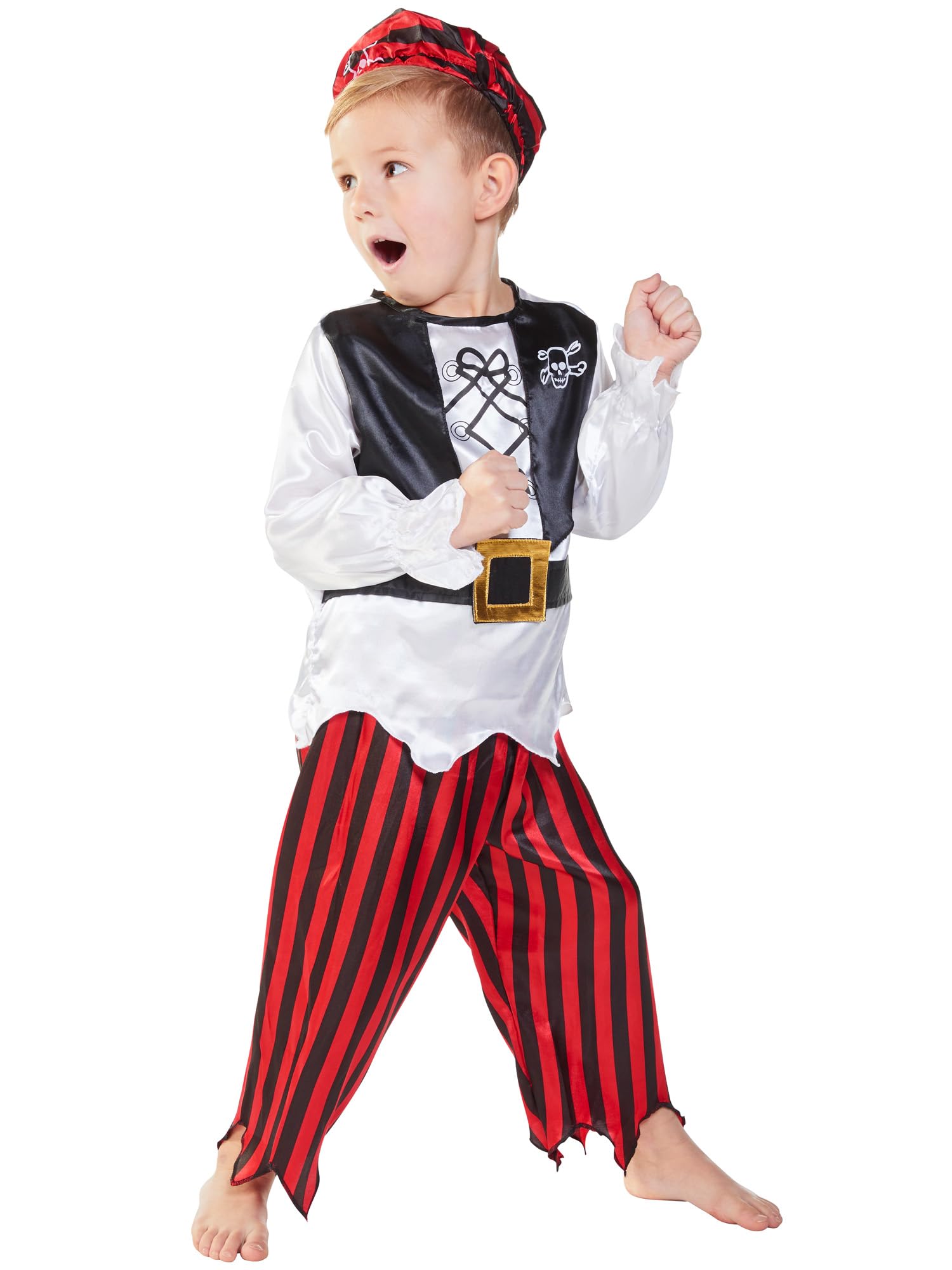 Rubies Official Children's Raggy Pirate Boy - Fancy Dress Costume, 128 cm - 4