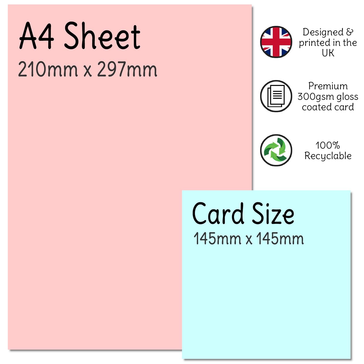 Stuff4 Girls 6th Birthday Card - Cool Unicorn Sunglasses | 145mm x 145mm | 300gsm 6