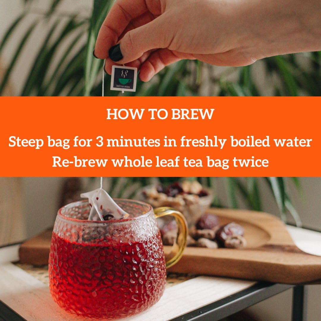 HOTTEA MAMA Get Up &amp; Glow Bio-Früchtetee | Reich an Vitamin C | Koffeinfreier Schwangerschafts- und Stilltee 9