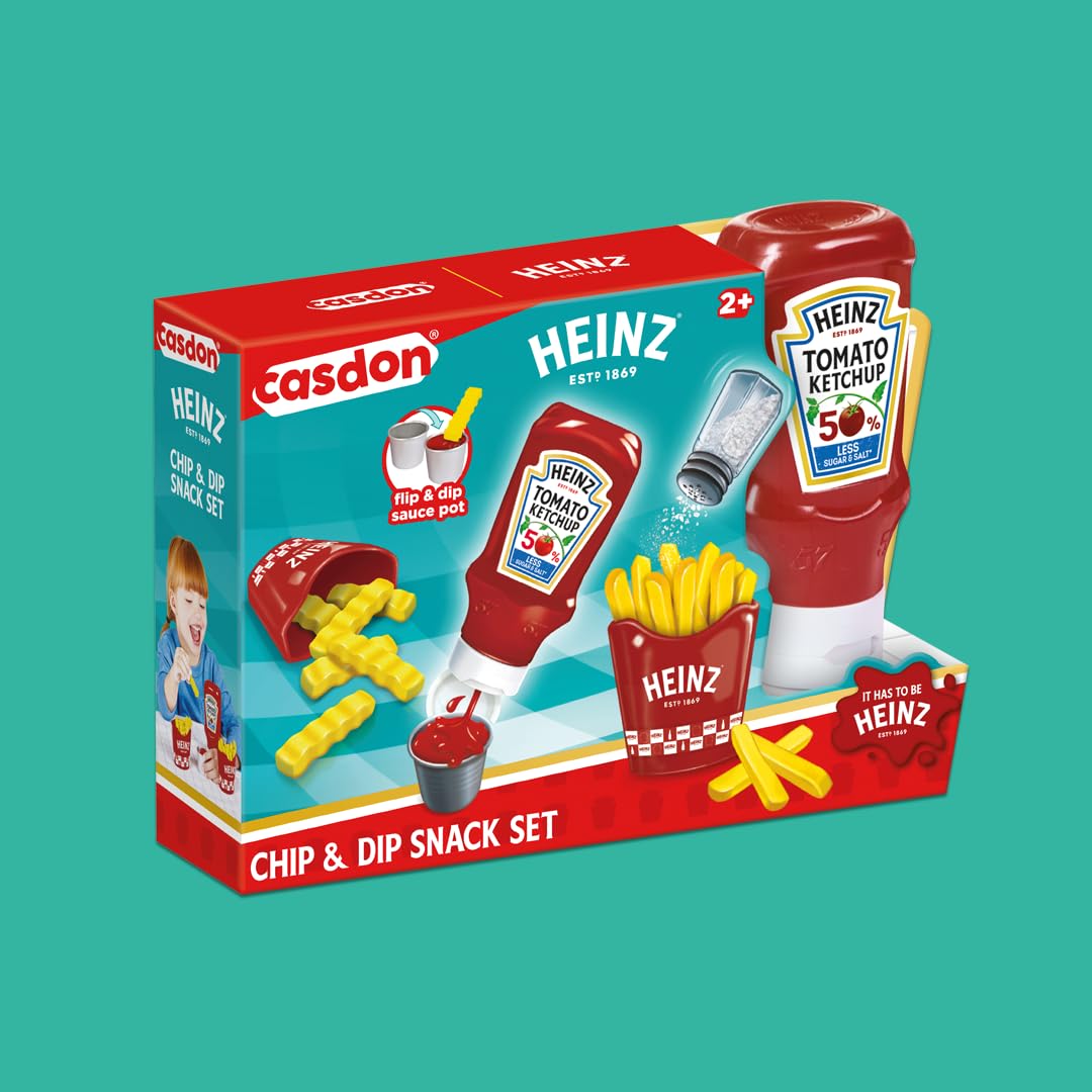 Casdon Heinz Chip & Dip Snack Set - Pretend Play Food for Ages 2+ 5