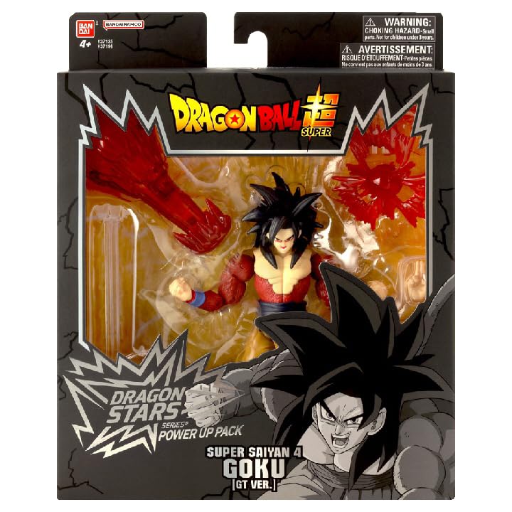 BANDAI Dragon Ball Stars Power Up Super Saiyan 4 Goku (GT Version) Action Figure | 17cm 7