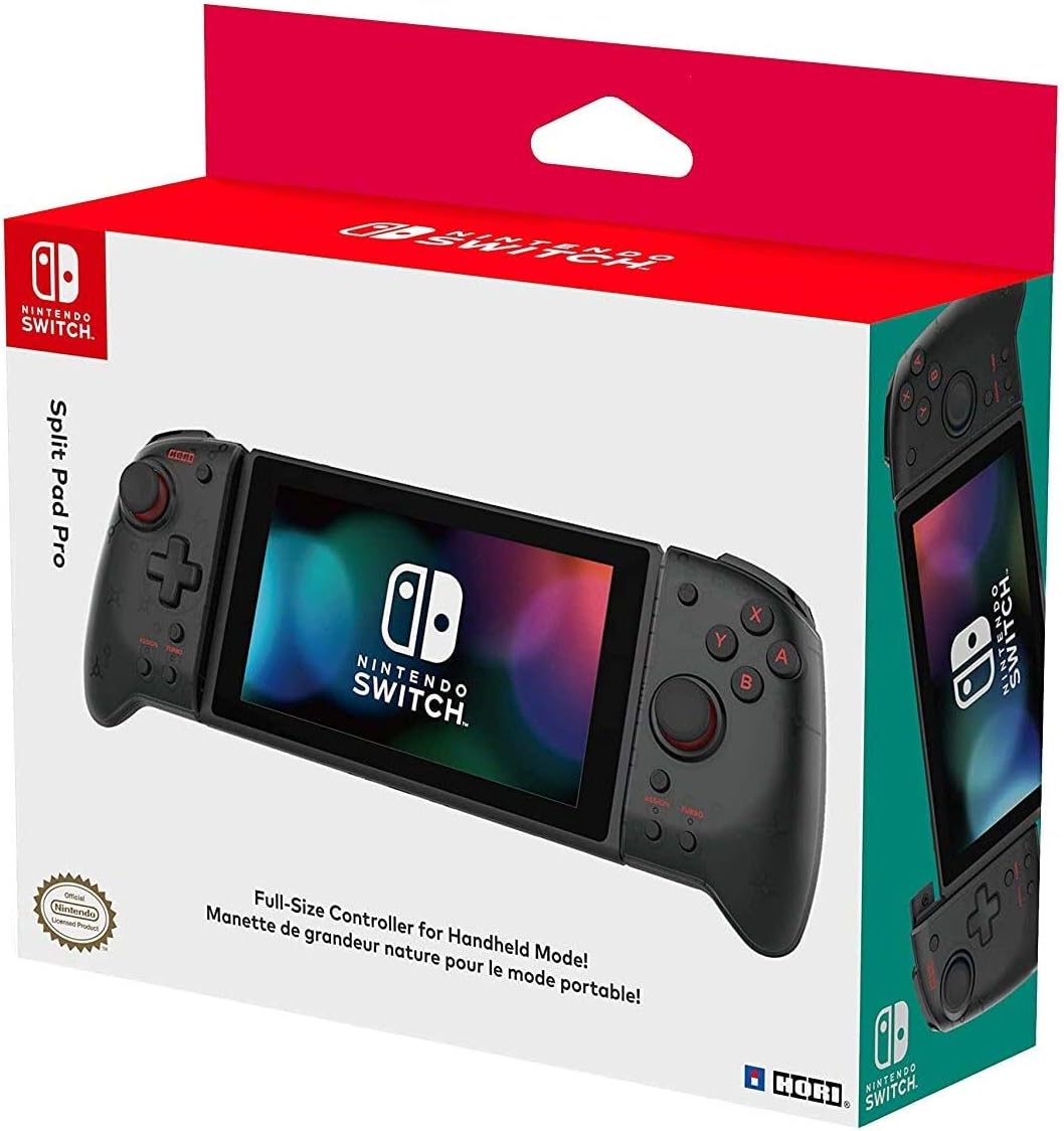 HORI Split Pad Pro (Translucent Black) for Nintendo Switch - Officially Licensed Controller for Handheld Mode