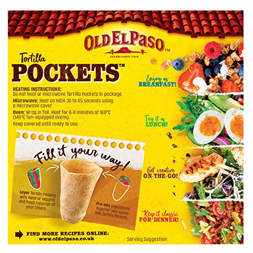 Old El Paso Tortilla Pockets Mexican Wrap (223g, Pack of 4) 5