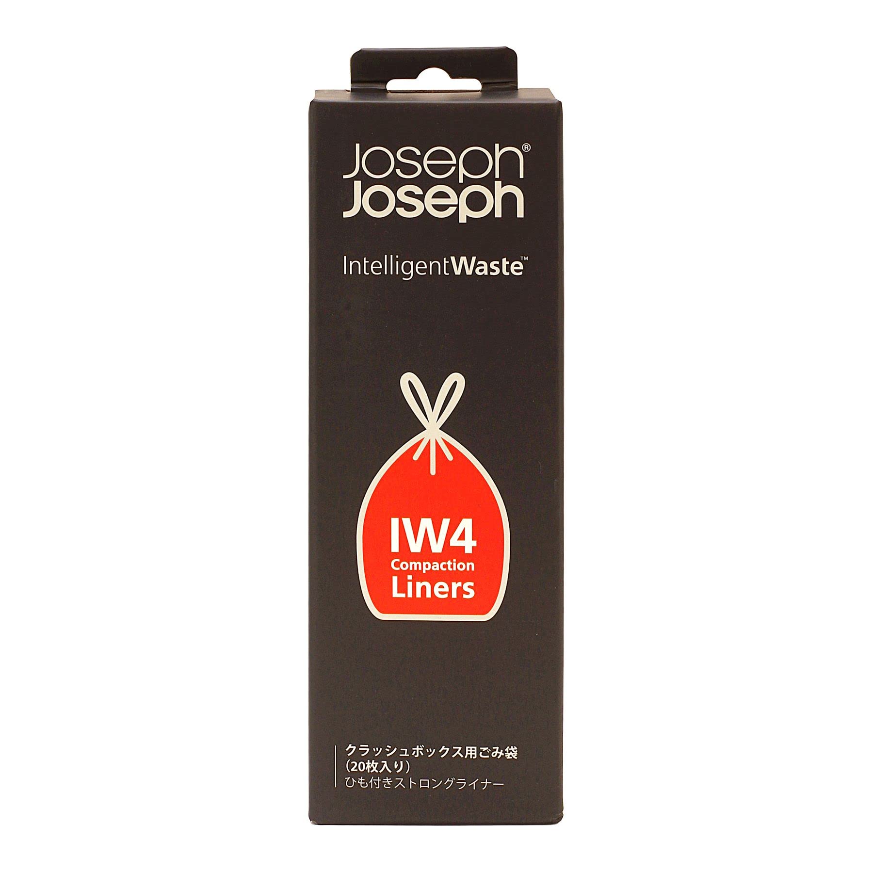 Joseph Joseph IW4 Bin Liners with Tie Tape Drawstring Handles - 50 Litre, Pack of 20