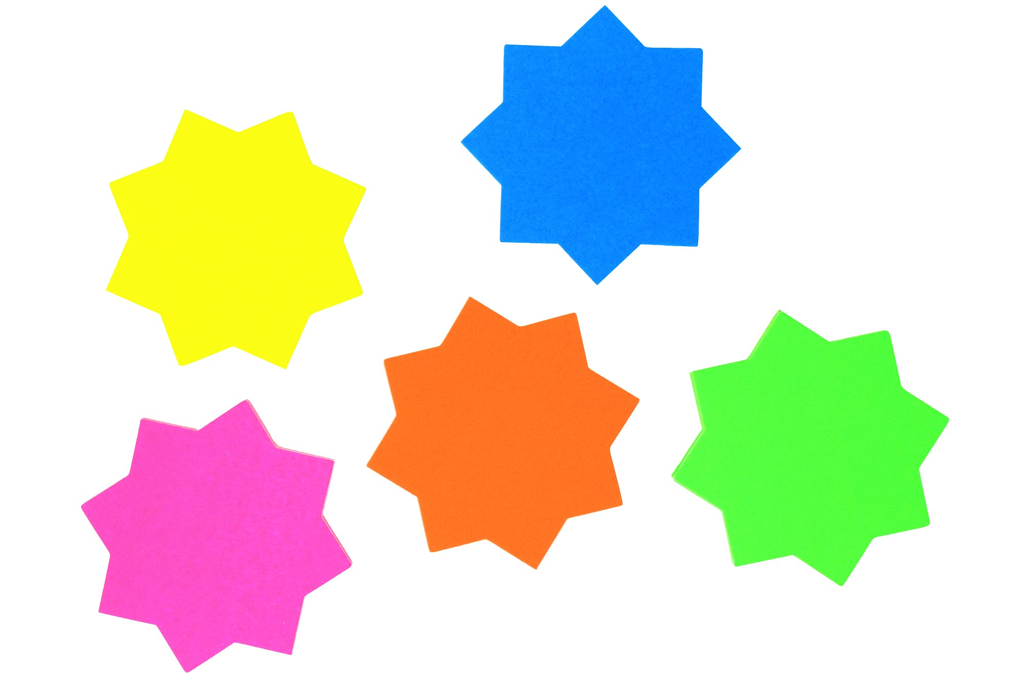 Bright Ideas Fluorescent Stars Message Signs - 3 Inch, Assorted Neon Colors, Pack of 50