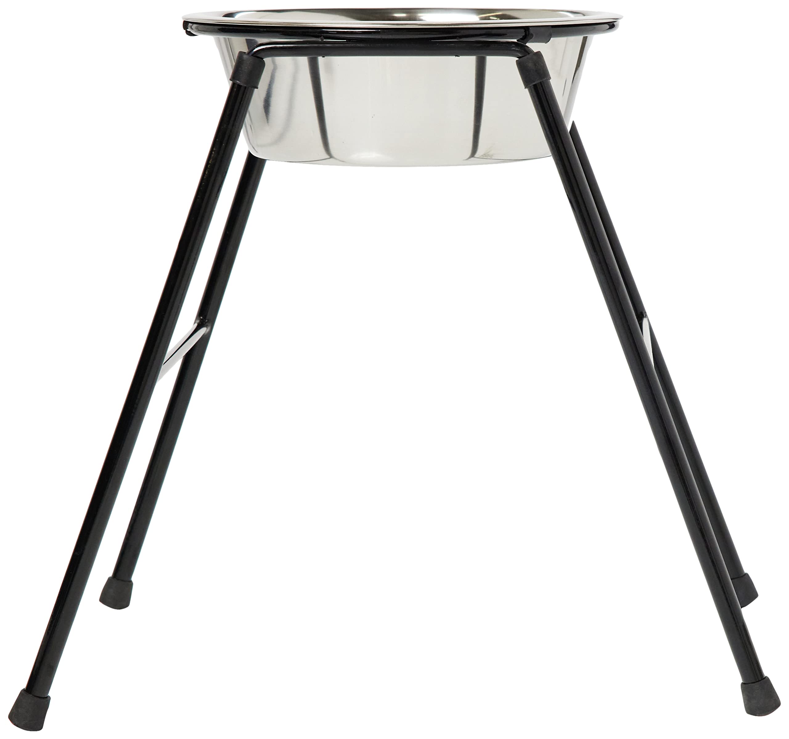 CLASSIC Single Raised Pet Feeder - 370mm Height | 2500 ml Stainless Steel Bowl | Non-Slip