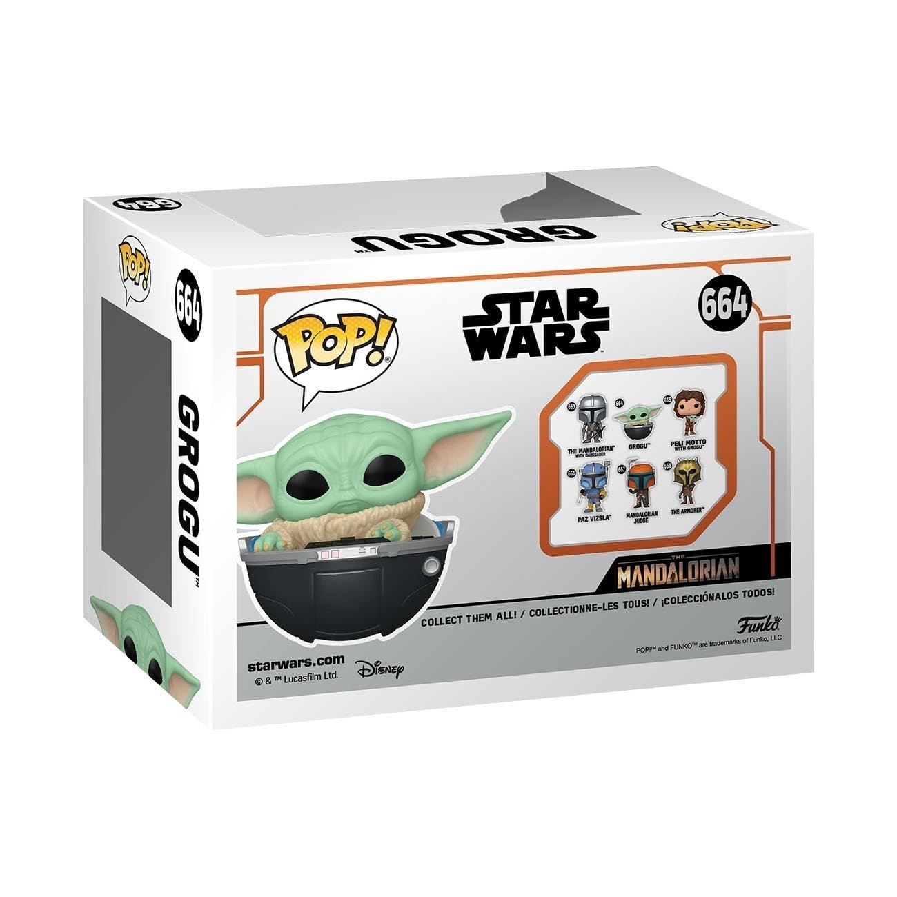 Funko Pop! Vinyl: Star Wars - Grogu (The Child, Baby Yoda) Collectible Figure 3