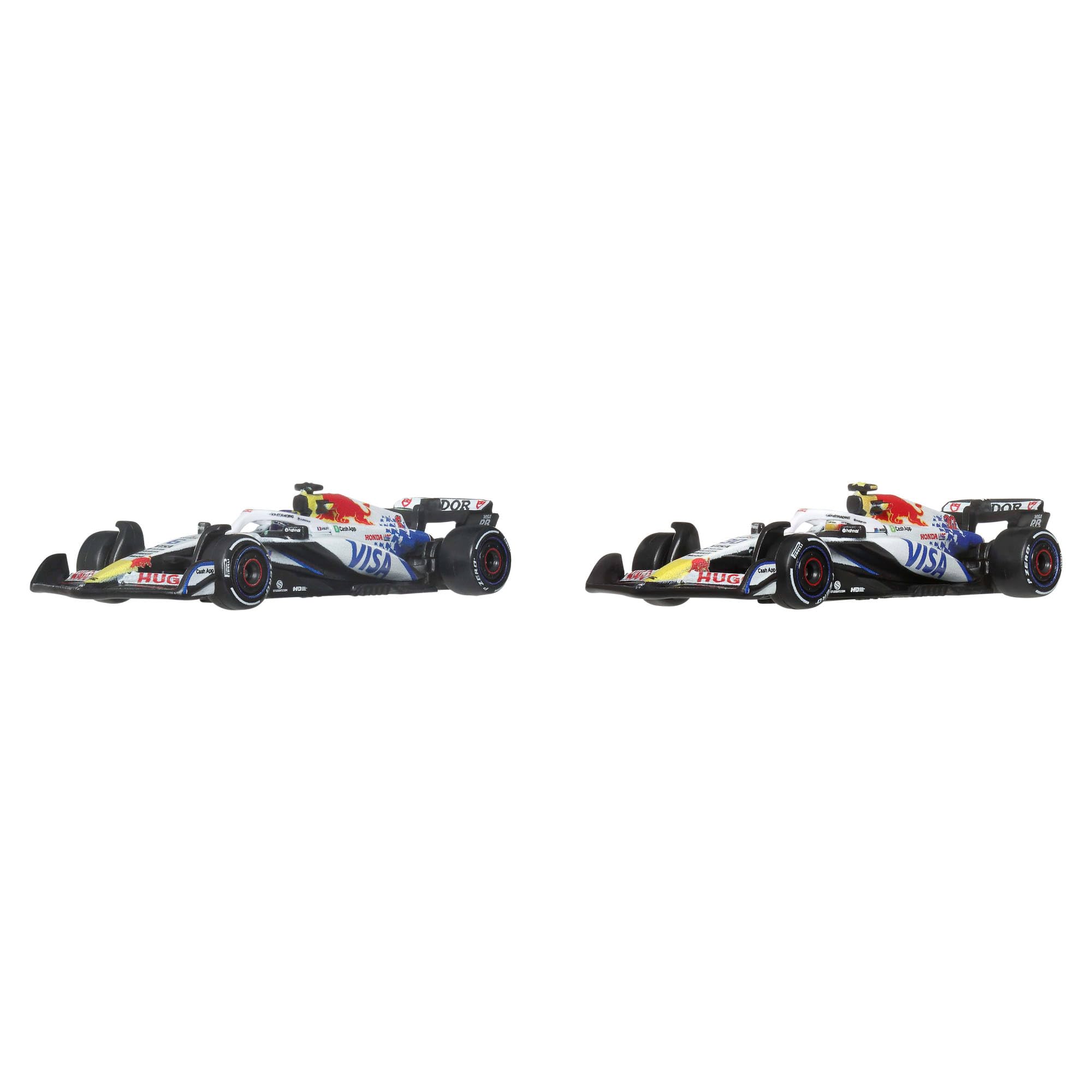 Hot Wheels Premium Visa Cash App Racing Bulls F1 2-Pack | 1:64 Scale Die-Cast | Liam Lawson & Isack Hadjar