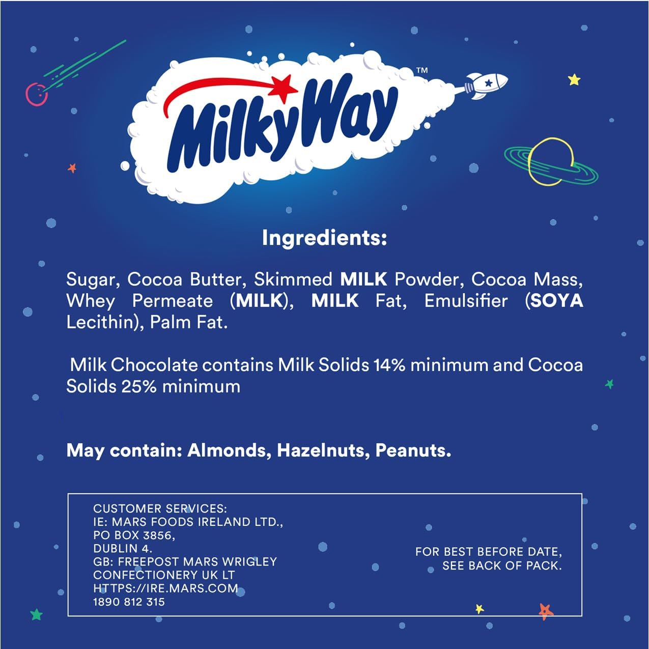 Milky Way Magic Stars Milk Chocolate Pouch (100g) 10