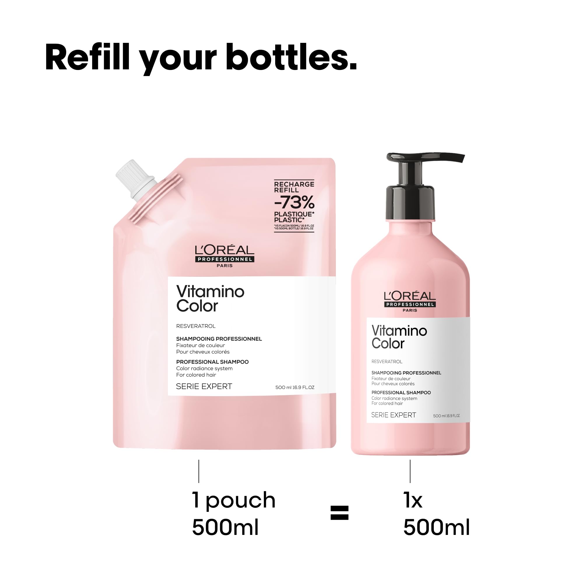 L'Oréal Professionnel - Vitamino Color Shampoo Refill Pack (500ml) 3