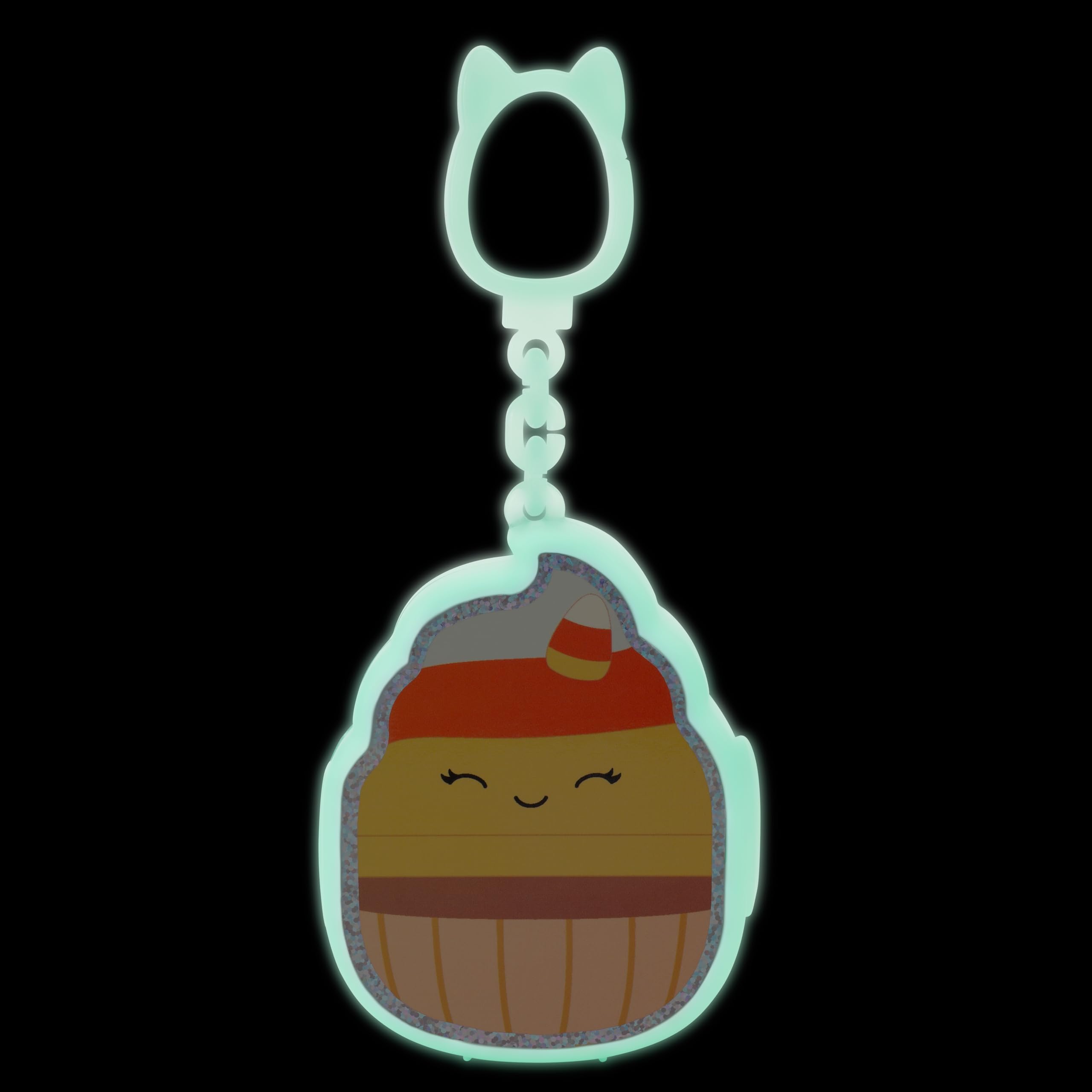 Squish-a-longs Pedma the Candy Corn Cupcake Clip-a-longs Halloween Pack – Glow-in-the-Dark Mini-Squish Carrying Case with 4 Mini Figures & Accessories