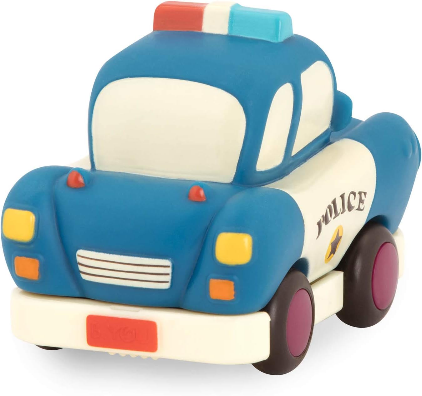 B. Toys Mini Pull-Back Vehicles Set - 3-Pack Friction Cars for Toddlers 12 Months+ 3