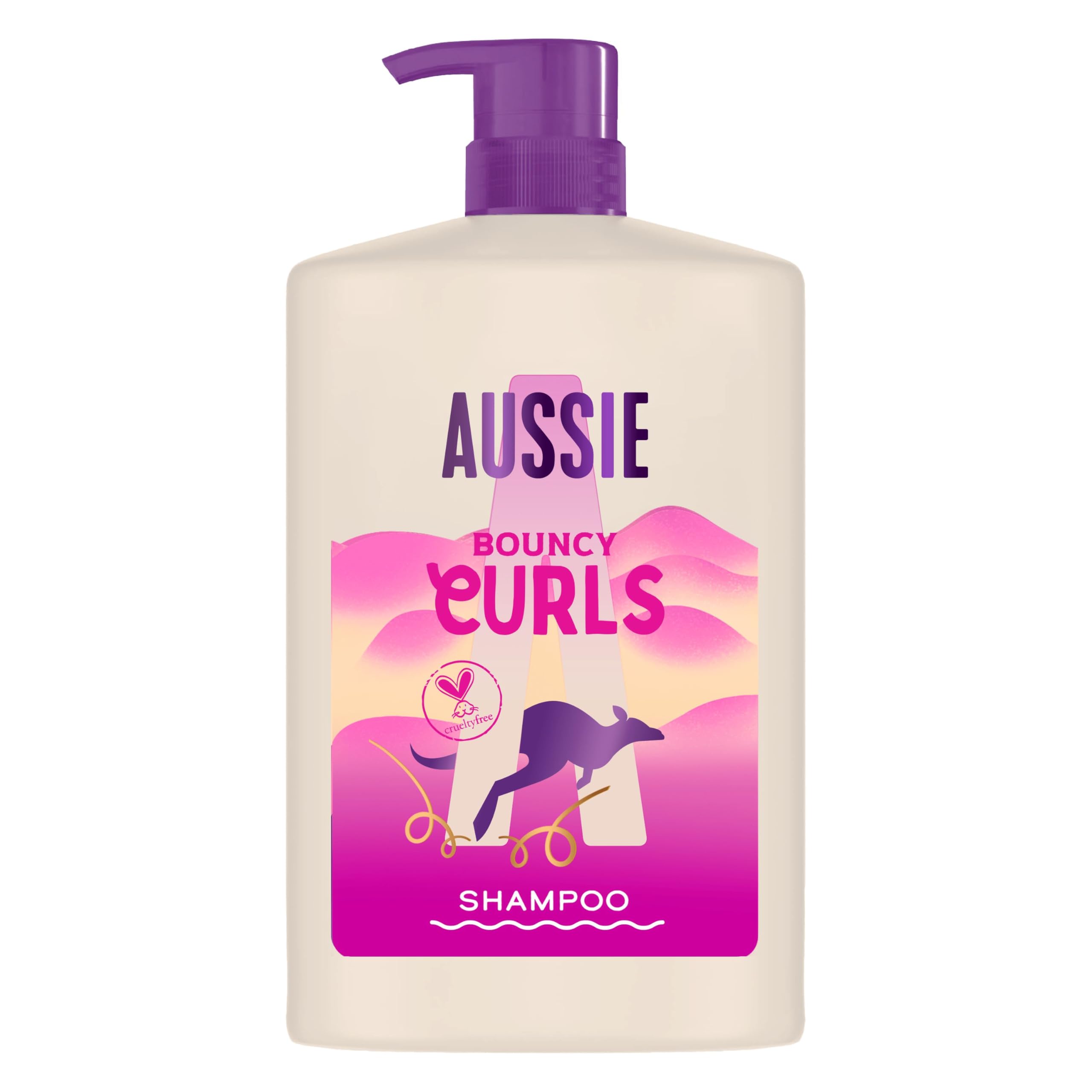 Aussie Bouncy Curls Silicone-Free Shampoo (1L) - Hydrating Shampoo for Curly & Wavy Hair