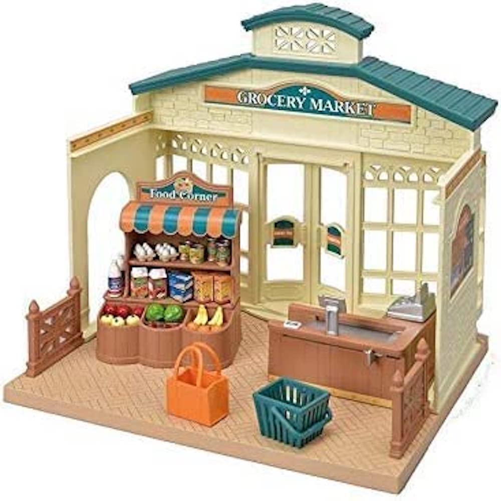 Sylvanian Families Grocery Market Playset - 20-Piece Role Play Set for Ages 3+