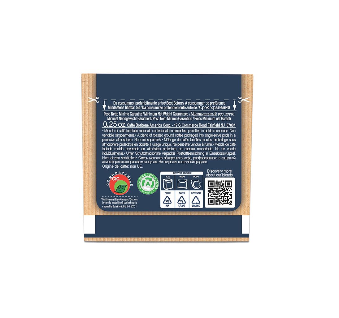Caffè Borbone Blue Coffee Blend - 50 Compostable ESE® Compatible Pods (dm 44) 4