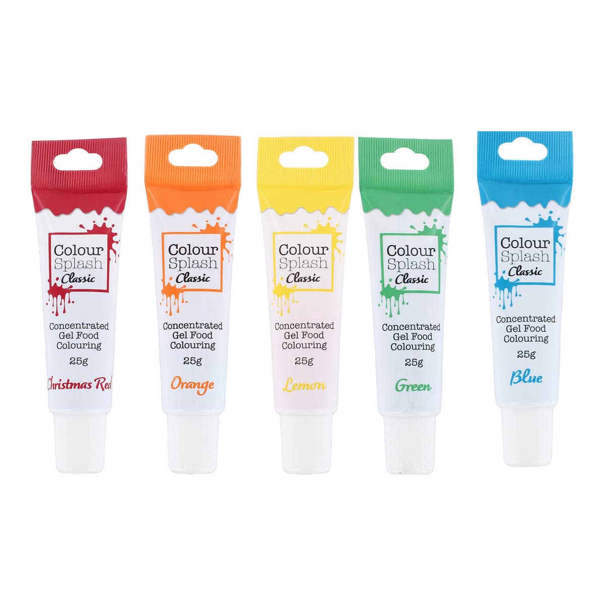 Colour Splash Food Colouring Gels - Rainbow Brights 5 Pack, Highly Concentrated Gel for Baking