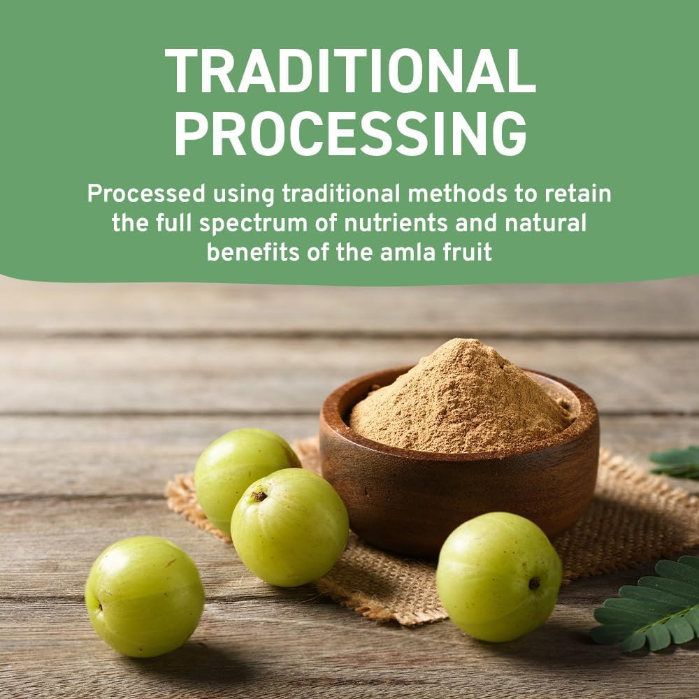 HANDPICK Amla-Pulver (500 g) – Rohes indisches Stachelbeerpulver aus Maharashtra | Gentechnikfrei, wiederverschließbarer Beutel 4