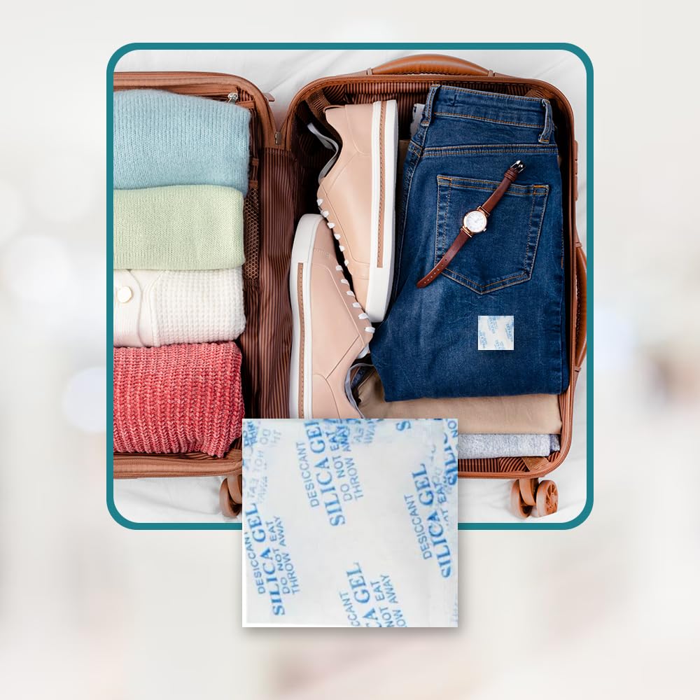 1ABOVE - 5g Silica Gel Sachets 60 Pack | Desiccant Bags for Moisture Absorption 6