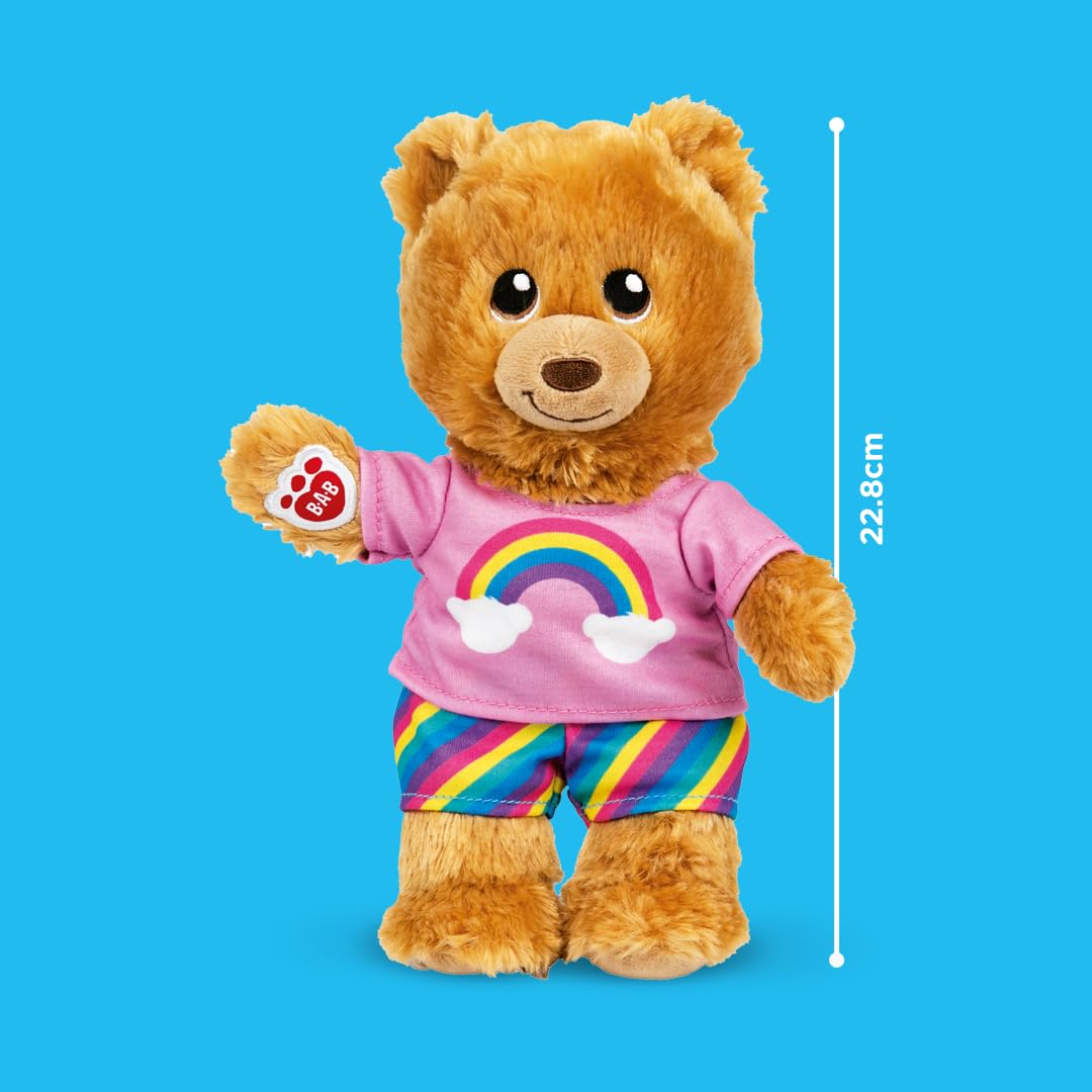 Casdon Build-A-Bear Workshop Furtastic Toy Bear & Outfit Assortment - Rainbow Style 3