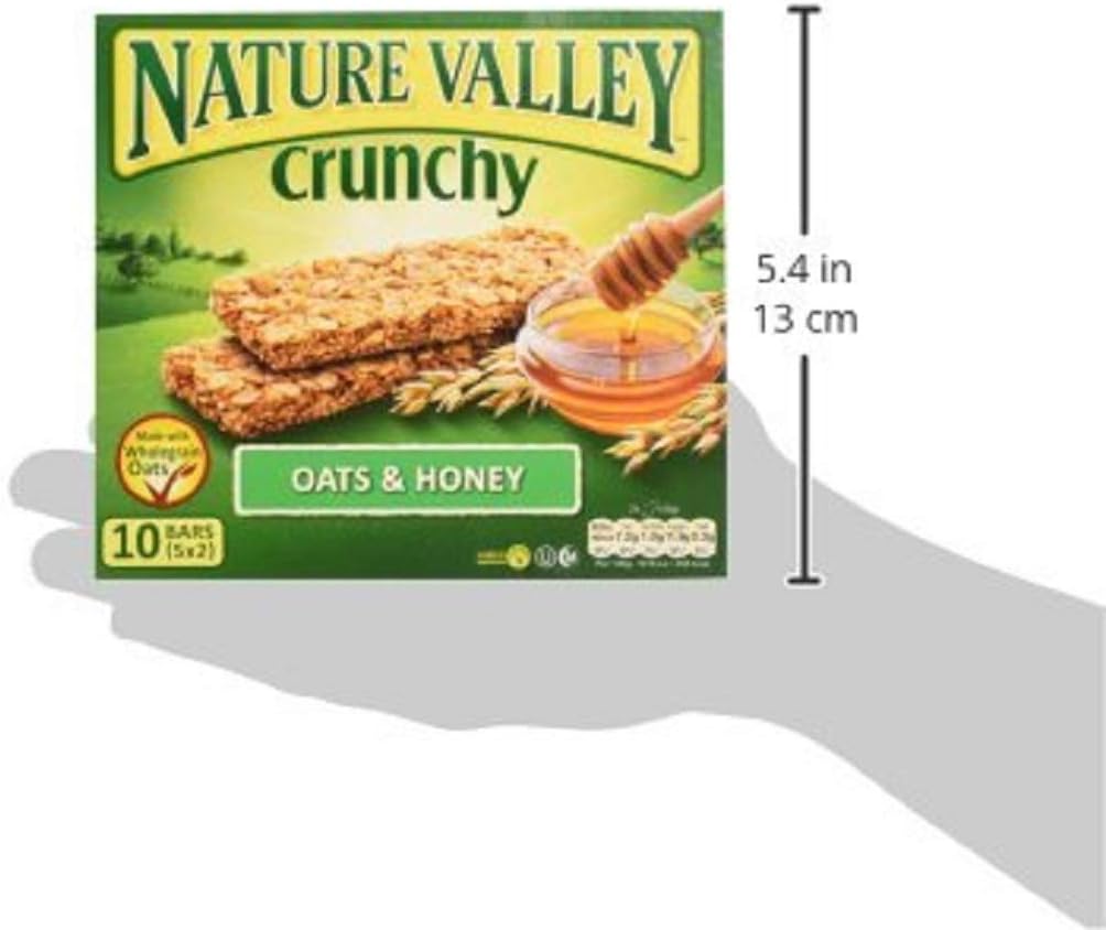 Nature Valley Crunchy Oats & Honey Cereal Bars - Pack of 5 (50 Bars Total)
