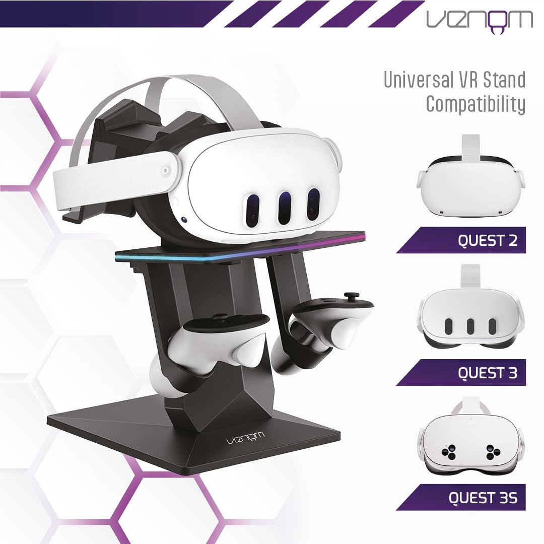 Venom RGB Charging Stand for Meta Quest 3S, Quest 3, Quest 2 & Quest Pro 10