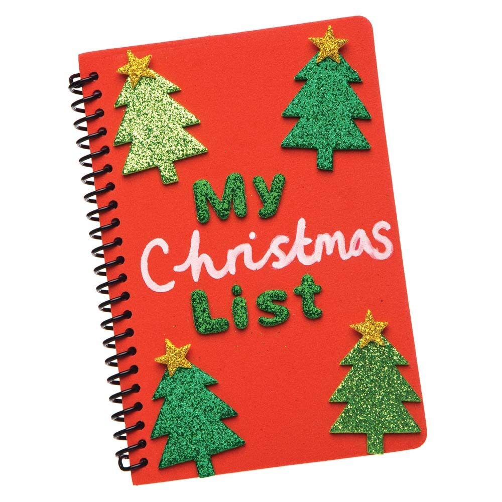 Baker Ross AR713 Glitter Tree Christmas Stickers - Festive Craft Supplies for Kids