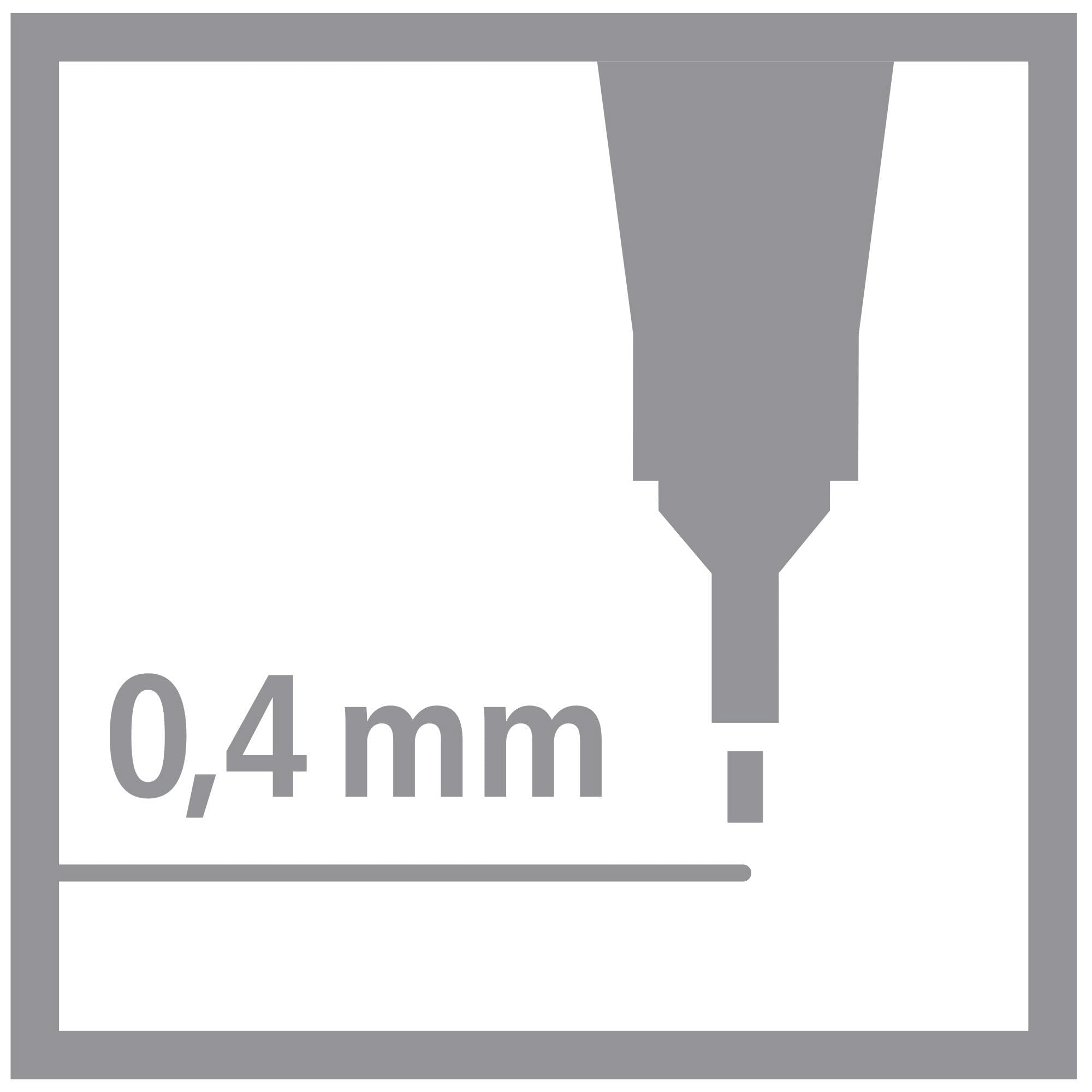 STABILO point 88 Fineliner - 0.4mm Line Width, Metal-Cased Tip | Pack of 10 Black 8